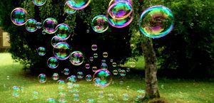 Burbujas eventos infantiles en el bosque