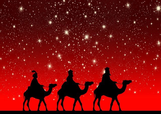 Cabalgata de los reyes magos el 6 de Enero