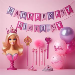 decoración cumpleaños barbie para niñas felices