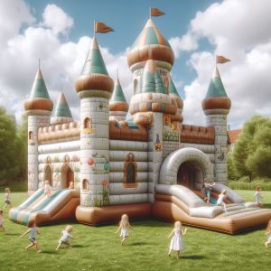 castillo hinchable interior  para niños felices